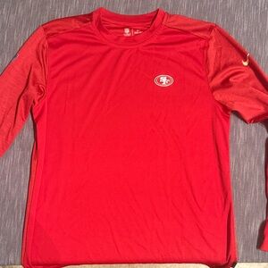 Nike San Francisco 49ers Men's Red Long Sleeve Dri-Fit On-Field Shirt Size Large